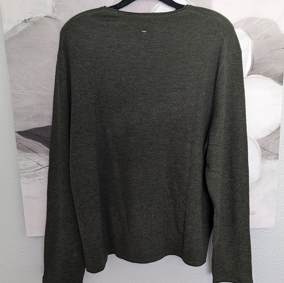 Rag & Bone Collin Wool Crewneck Army Green Sweater Size XX - Large Nwt ❤️ - Picture 6 of 11